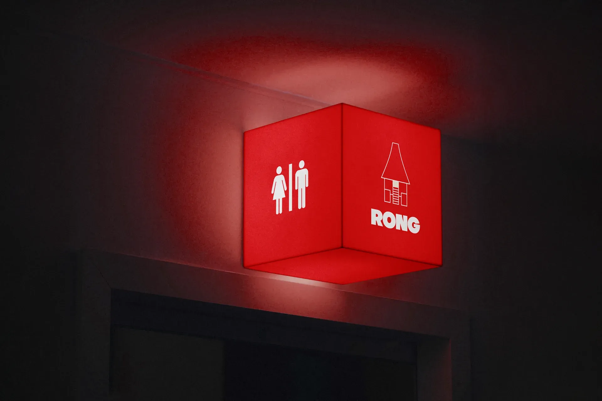 RONG Lighting Sign Mockup